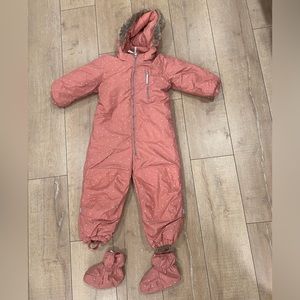 H&M girls snow suit size 4T with booties